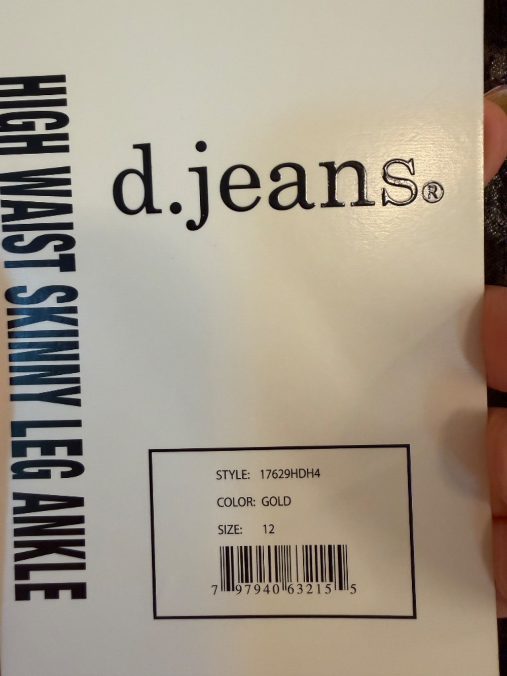d. jeans navy and gold jeans size 12 NWT - Picture 5 of 7